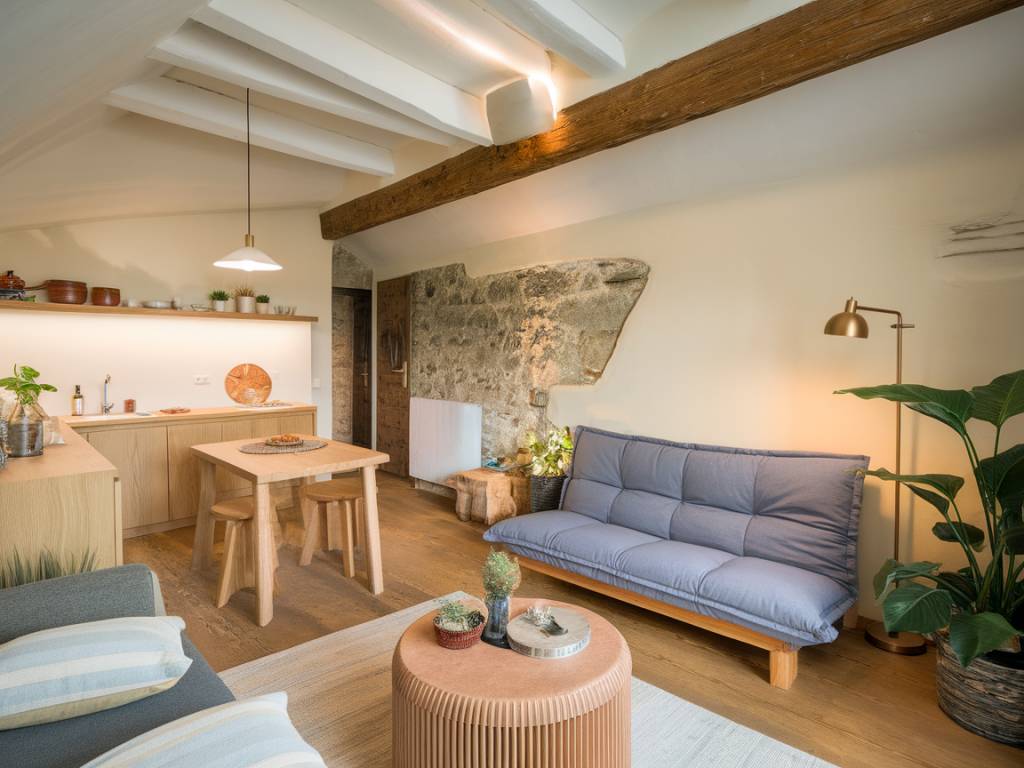 aménagement et rénovation d'un studio de 22m2 à la montagne