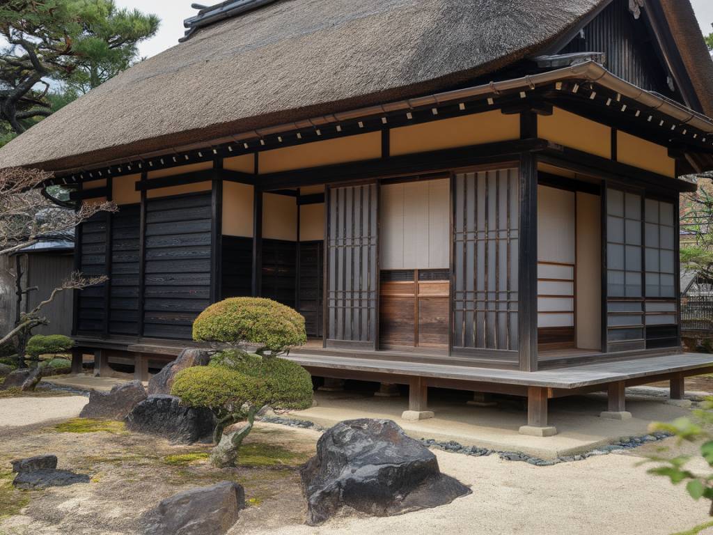 Deco : bois brûlé japonais yakisugi