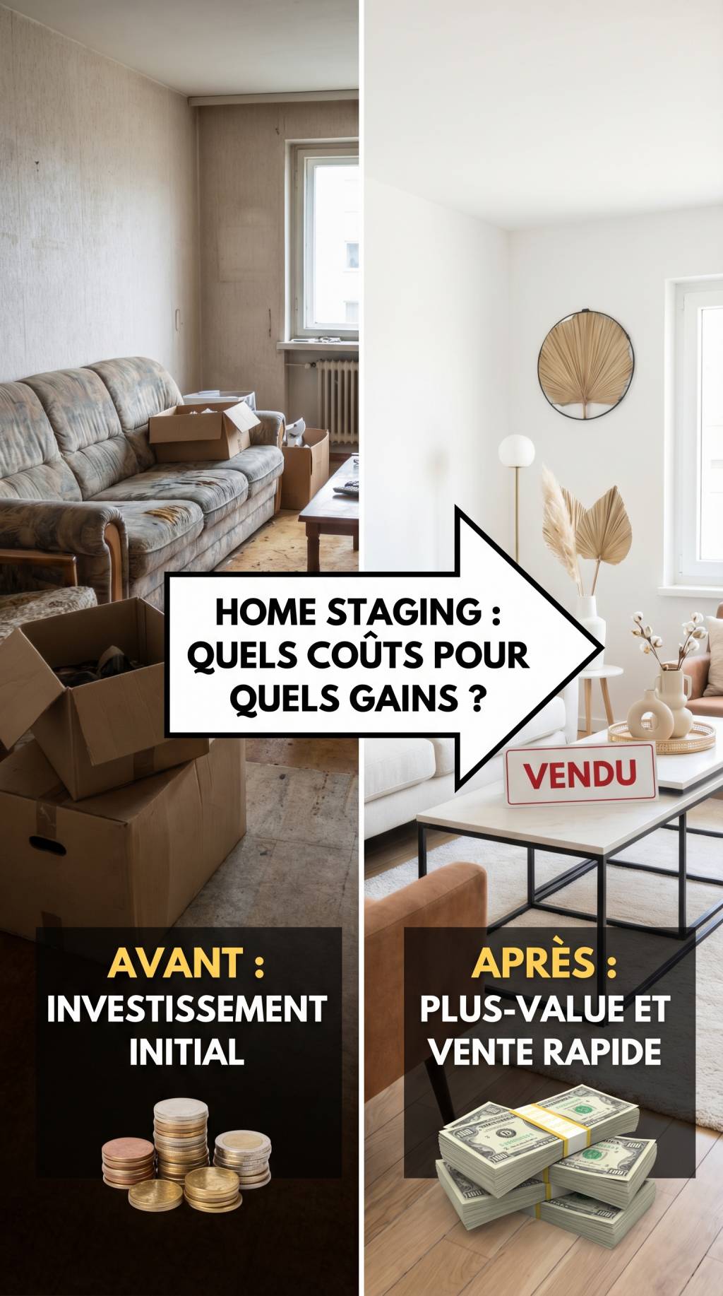 Home staging : quels coûts pour quels gains en vente immobilière